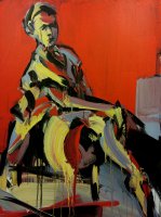 Virginijus Viningas, „Raudona“, 2017, 100 x 70, akrilas, drobė